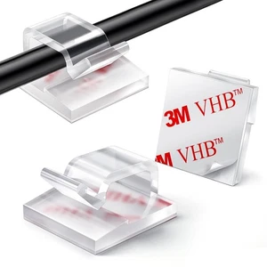 KGROTE 100PCS Self Adhesive Cable Clips, Sticky Wire Tidy Hooks, Adhesive Manage - Picture 1 of 5