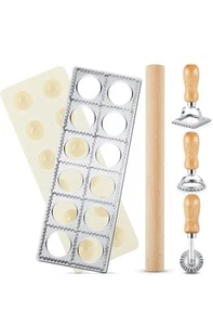 5 Pieces Ravioli Mold Set Include 12 Holes Ravioli Maker Press 3 Pieces Pasta Cu - Picture 1 of 7