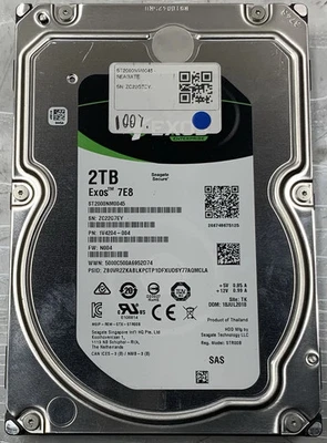 Seagate Exos 7E8 ST2000NM0045 2TB SAS 12Gb/s 7.2K RPM 3.5" Hard Drive - Image 1 of 2