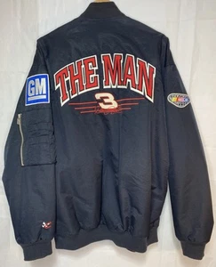 Vintage 90’s Chase Auth XL Nylon Dale Earnhardt Sr The Man Bomber Jacket NASCAR Zip - Bild 1 von 16