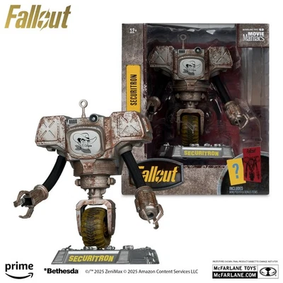 McFarlane MOVIE MANIACS  Securitron Fallout (S2)  6" Posed Figure  INSTK  MIP - Image 1 of 4