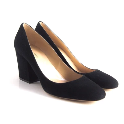 Zapatos de salón Sergio Rossi Virgen tacón medio negro gamuza cabra para mujer EE. UU. 9 UE 39 Foto 1 de 4