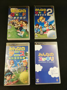 Minna de Golf Tennis Sukkiri -4 Games Bundle- PSP Playstation Portable-JP Import