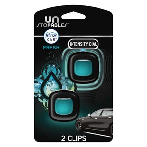Ambientador de coche Febreze Unstopable lucha contra olores clip de ventilación aroma fresco .07... - Imagen 1 de 11
