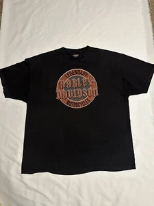 Legendary Motorcycles Harley Davidson Black T Shirt Of Fresno California 2 XL - Picture 1 of 8