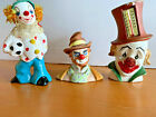 Lot of 3 Clowns - RECO Bust, ENESCO Therometer, Vintage piece