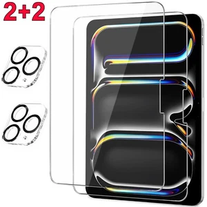 2x Protector Objetivo + 2x 9H Cristal Templado para iPad Pro 11 M4 (2024) Antiarañazos HD Transparente - Imagen 1 de 10