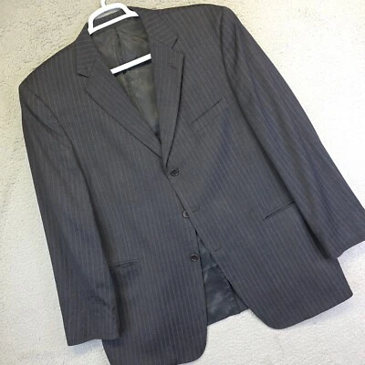 Daniel Cremieux Loro Piana Blazer Men 46R Black Pinstripe Suit Jacket Sport Coat - Image 1 of 4