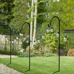 2/4Stk Metallstab Garten Hirtenstab Laternenhalter 150cm Schäferstock mit Haken - Bild 1 von 20