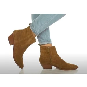 New Veronica Beard Kinsley Western Cowgirl Hazelwood Brown Bootie Sz 9 - Picture 1 of 10