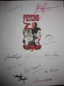 Psycho Signed Film Script X11 Alfred Hitchcock Anthony Perkins Vera Miles reprnt - Picture 1 of 1