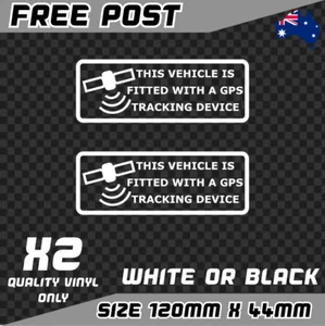 GPS Tracking X2 Sticker Decal Vinyl Car Camera Recording Dashcam Warning Tracker - Picture 1 of 3
