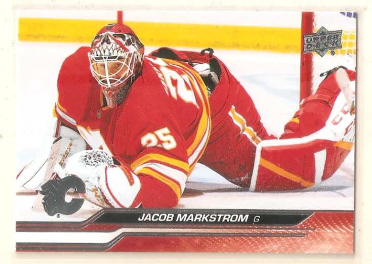 Jacob Markstrom 2023-24 Upper Deck Series 2 Base Card #279 Flames - Image 1 of 1