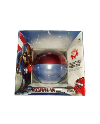 Marvel Captain America Puzzle Civil War Tin Shield Sphere 100 Puzzle Avengers ZY - Image 1 of 2