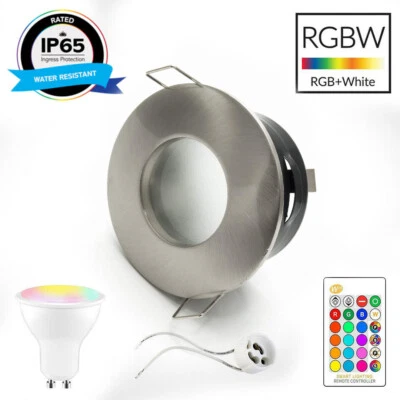 Faretto Cromoterapia incasso LED RGB 8W + LUCE BIANCA impermeabile IP65 doccia - Immagine 1 di 4
