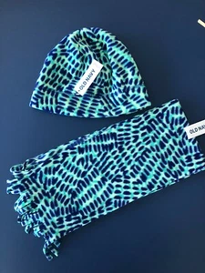 NEW Juniors/Girls S/M OLD NAVY Blue Purple Speckled Scarf & Hat Fleece - Picture 1 of 1