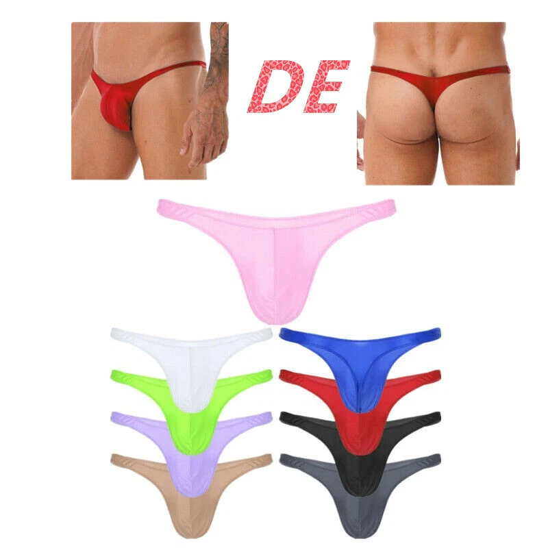 DE Herren Mini Slips Sexy G-String Tanga Bikinihose Unterwäsche Low Rise Höschen - Bild 1 von 4