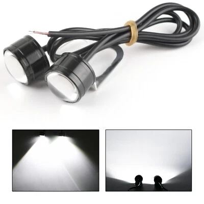 2x 12V Motorrad Nebelscheinwerfer Zusatzscheinwerfer Scheinwerfer LED Lauflicht - Bild 1 von 4