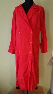 Vintage Red Dress. Jacket Style With Buttons. Me & You. Midi Length. Size 16 - Picture 1 of 9