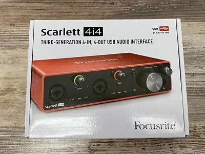 Focusrite Scarlett 4i4 3rd Gen 4x4 USB Audio Interface Brand New In Box In Stock - Image 1 of 4