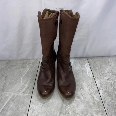 Josef Seibel Womens Boots Size 38 US 7.5 Brown Leather Zip Up Tall Boot - Image 1 of 4