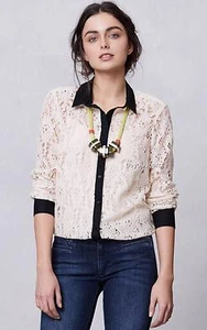 NEU Anthropologie Gemma Spitze Buttondown von Vanessa Virginia Größe 2-4-8 - Bild 1 von 4