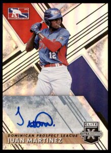 Juan Martinez Rookie Card 2019 Elite Extra Edition Autographs #206 