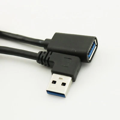1.5FT Super Fast USB3.0 A Male Right Angled To 3.0 A Female Socket Adapter Cable - Image 1 of 4