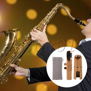 Tenor B Flach Saxophon Mundstück 9# Klemmkappe Set für Jazz Pop Musik Roségold - Bild 1 von 7