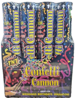 PACK 12 CAÑONES DE CONFETI TNT Boda Cumpleaños Graduación 4ta Fiesta ¡ENVÍO GRATUITO! Foto 1 de 4