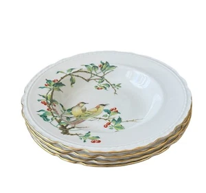 Royal Jackson Cherry Branch Bowls Set of Four Birds Berries - Picture 1 of 5