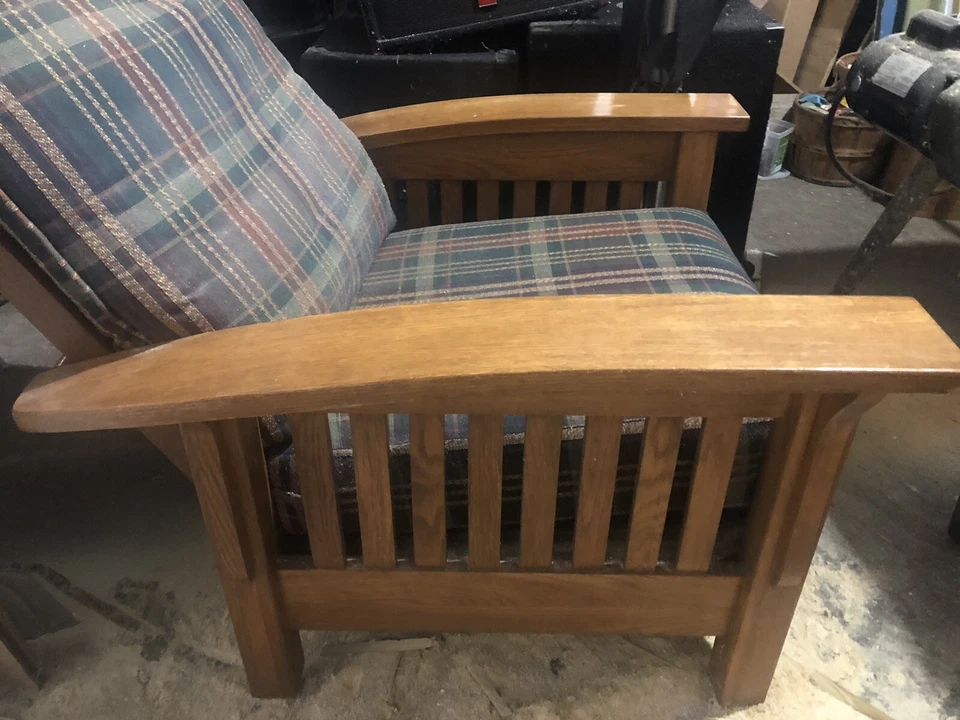 Vintage FLEX STEEL Mission Oak Reclining Chair 3 Positions, SteelCase FlexSteel  - Image 1 of 4