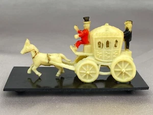 Vintage Celluloid Penny Toy Horse Drawn Carriage Figurine / Carnival Prize Japan - Picture 1 of 10