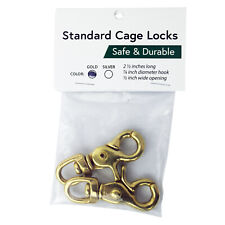 Heavy Duty Cage Locks (Gold) - Small Pet Cage Accessory