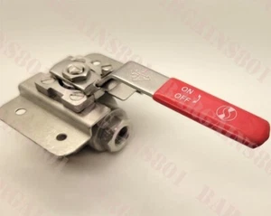 Edelstahl 3-Wege Kugelhahn 3/8" NPT T-Port Montageflansch Sferaco Ref. 781 - Bild 1 von 6