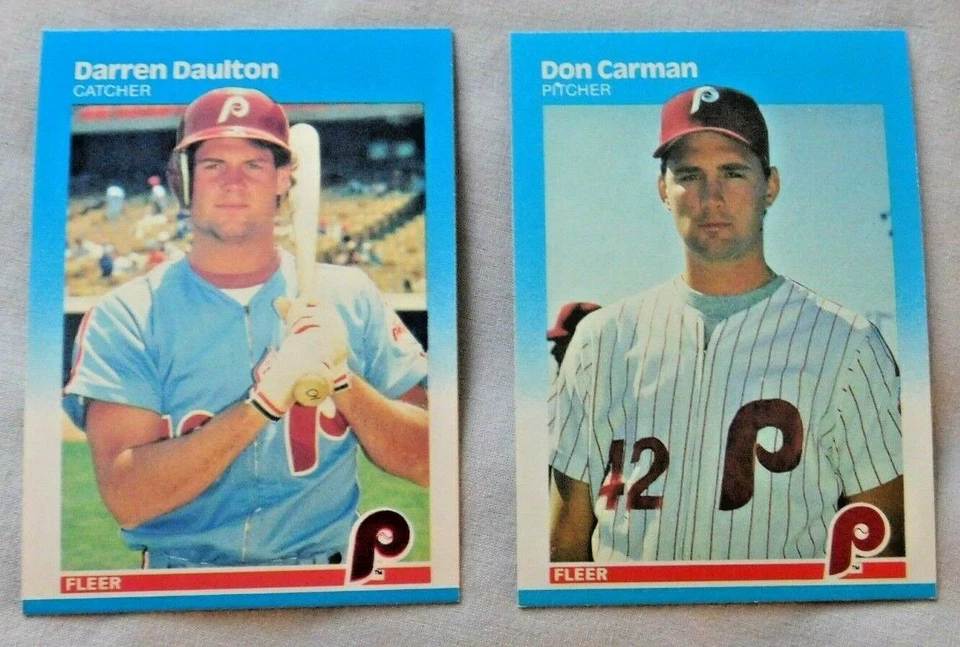 1987 Fleer Glossy Philadelphia Phillies Baseball Card Pick one - Image 1 of 1