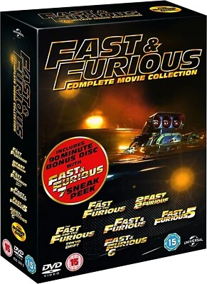 FAST AND THE FURIOUS 1-6 DVD BOX SET COLLECTION MOVIE FILM 1 2345 6 & 7 PREVIEW - Image 1 of 2