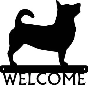 Lancashire Heeler Dog Welcome Sign - Made in America - Outdoor Decor - Picture 1 of 13