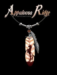 APPALOOSA RIDGE NECKLACE - WILD HORSES ART HORSE GIFT COWGIRL RIDER - FREE SHIP' - Picture 1 of 12