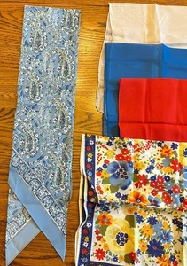 Bufandas - Blues y Rojos - Textiles y Tamaños Mixtos - Lote de 5 - Imagen 1 de 6