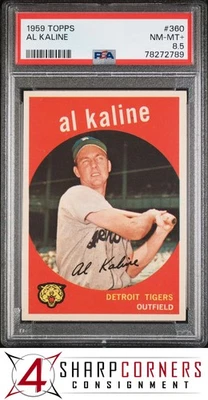 1959 TOPPS #360 AL KALINE TIGERS HOF POP 9 PSA 8.5 - Image 1 of 3
