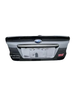 2015-2021 SUBARU WRX STI REAR TRUNK LID WITH CARBON FIBER TRIM GRAY COLOR:61K - Image 1 of 4