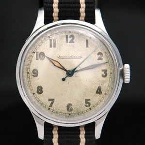 1940er JAEGER LECOULTRE Militär UHR Original Patina Zifferblatt Zeiger P478 E159 RAR - Bild 1 von 12