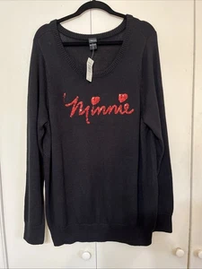 TORRID DISNEY MINNIE MOUSE SUÉTER LENTEJUELAS NEGRO 1X NUEVO NUEVO CON ETIQUETAS - Imagen 1 de 9