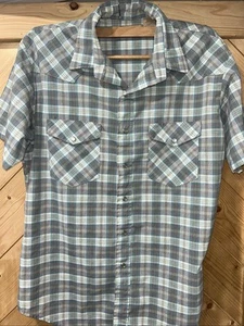 Big Mac authentic workwear Plaid Pearl Snap Western Shirt Mens USA Made XL - Picture 1 of 4