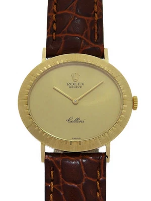 Rolex Cellini Ovalado 4083 Oro Amarillo 34mm Manual Champagne Para Hombre #T198 Foto 1 de 4