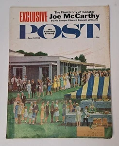 1962 Saturday Evening Post Magazine Senator Joe McCarthy New York Players Club - Picture 1 of 9