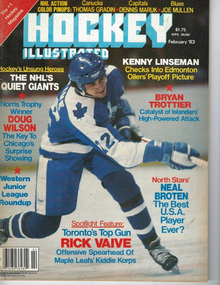 1983 Hockey Illustrated magazine Rick Vaive, Toronto Maple Leafs VG - Image 1 of 1