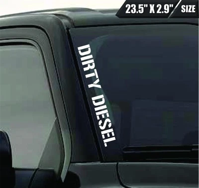 Sucio Diesel Parabrisas Banner Vinilo Calcomanía Adhesivo Rodillo Carbón Diesel Camión Ford Foto 1 de 2