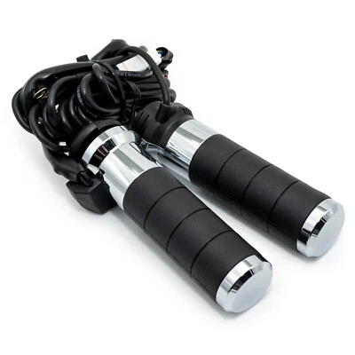 Heizgriffe Titan-X Koso mit integriertem Schalter für Harley-Davidson, Chrom - Bild 1 von 4